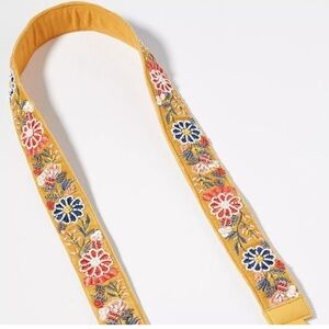 NWOT Anthropologie Floral Embroidered Beaded Boho Bag Strap